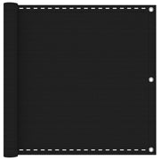 Schermo da balcone-Pannello per balcone Nero 75 x 700 cm HDPE e alluminio