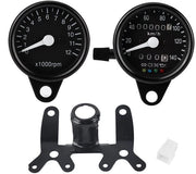 Contachilometri - Meccanico - Odometro - Adatto per CG125/GN125 - Nero - Inclusa Fissaggio - Dimensioni 160 x 130 mm - Contachilometri per Motocicletta