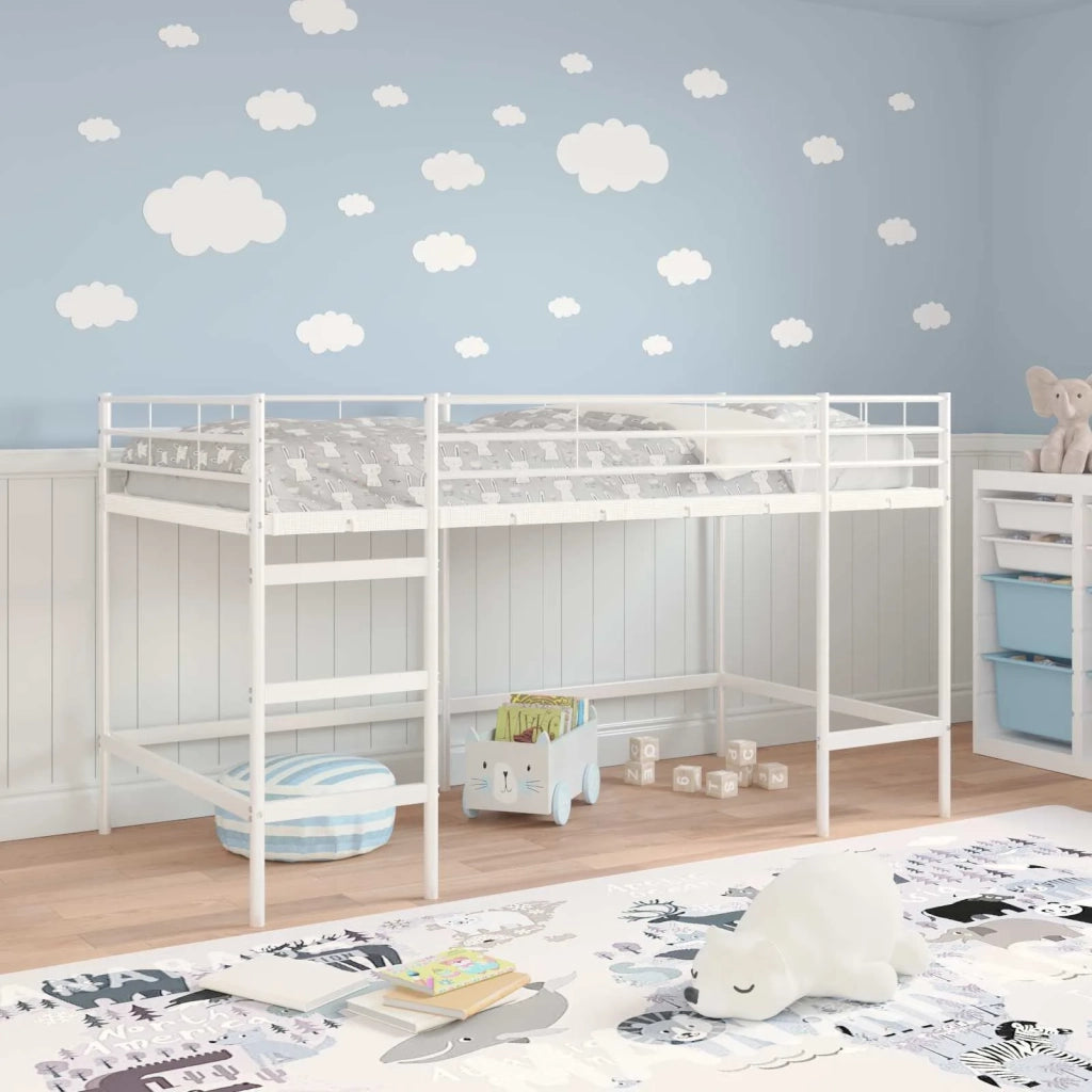 Struttura del letto loft per bambini-Giroletto per bambini Bianco 79,5 x 200 cm