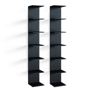 Scaffale a muro Paolo Nero 28 x 190 cm Set di 2 Vicco