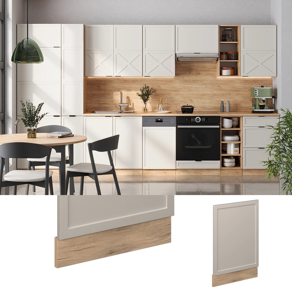 Pannello frontale Fame-Line GrigioBeige/Rovere dorato 45 cm, PL Antracite Vicco