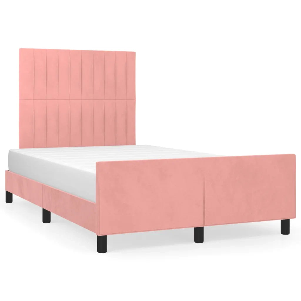Giroletto senza Materasso Rosa 120x190 cm Velluto