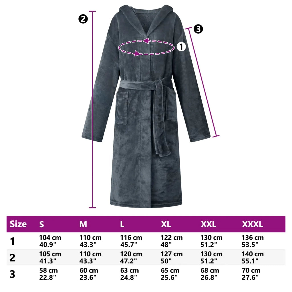 Accappatoio con Cappuccio Blu navy xxl Flanella 42017241
