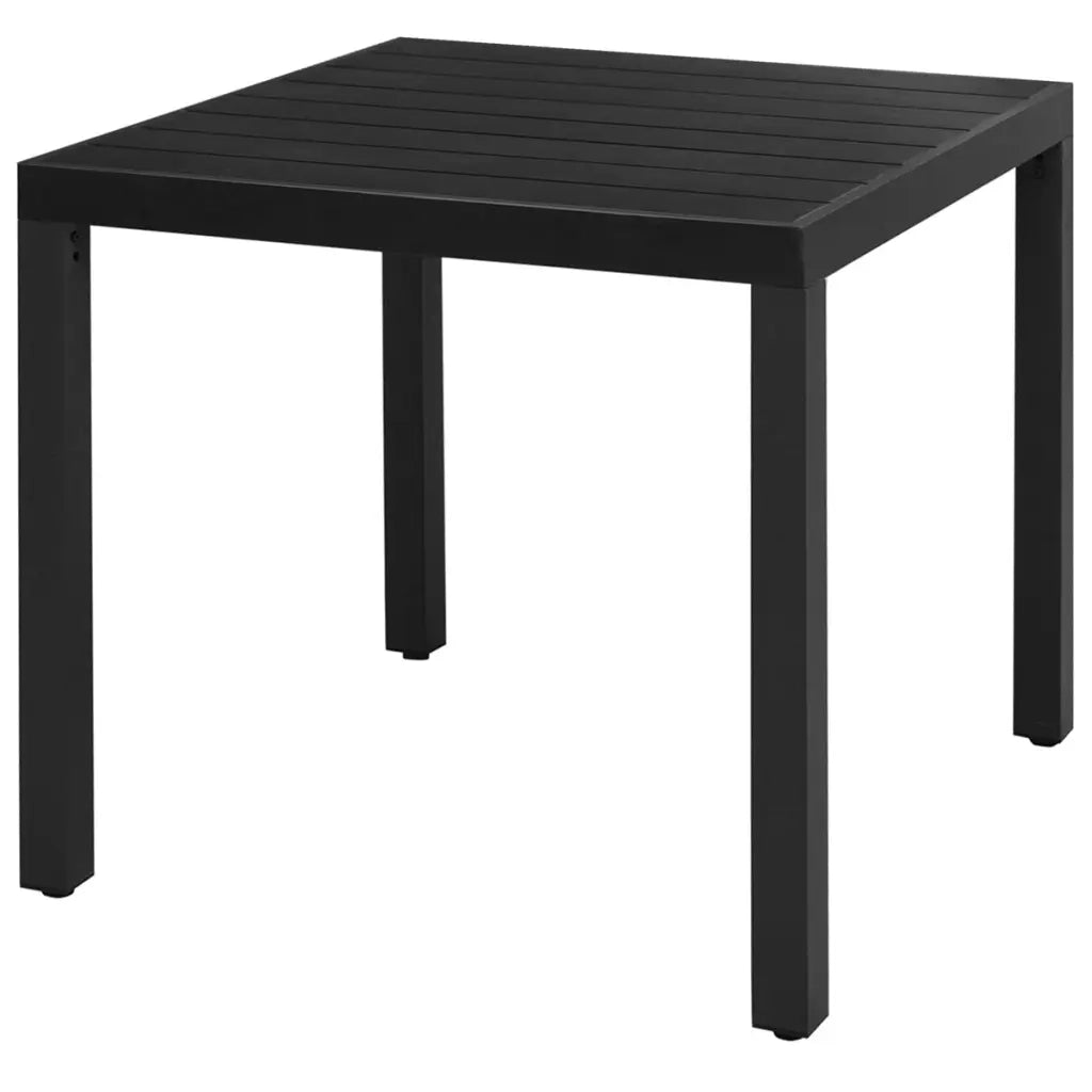 Set da Pranzo da Giardino 5 pz in Rattan PVC Nero 3060101