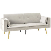 Divano letto 2 posti imbottito ¨C zephmum ¨C beige