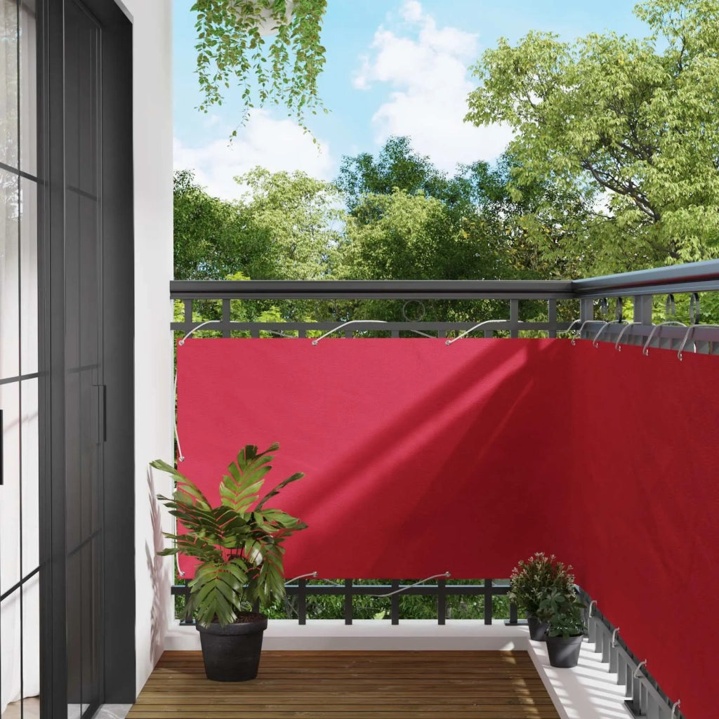 Schermo da balcone-Pannello per balcone Borgogna 100 x 800 cm Tessuto Oxford