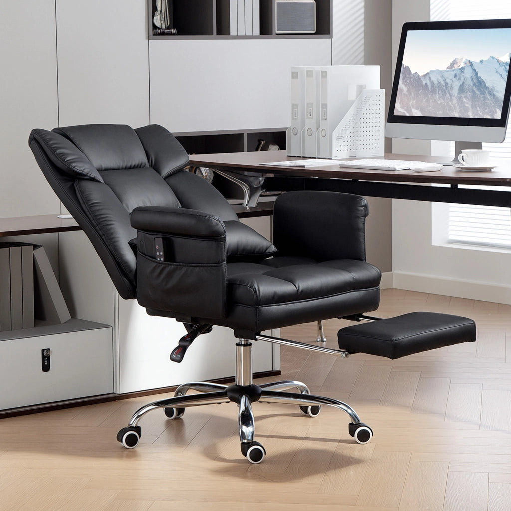 Sedia da ufficio con massaggio ¨C zephmum ¨C struttura nera
