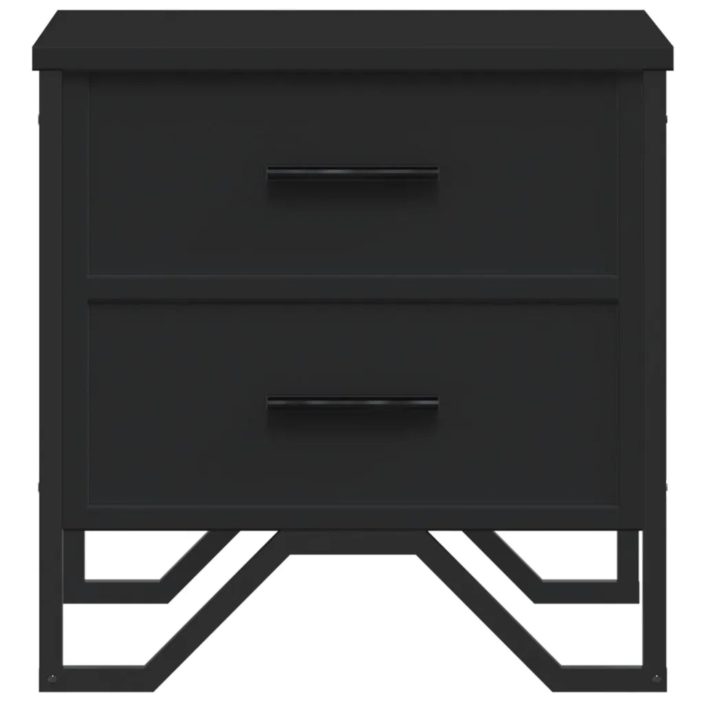 Comodini 2 pz Neri 40x41x40 cm in Truciolato 848505