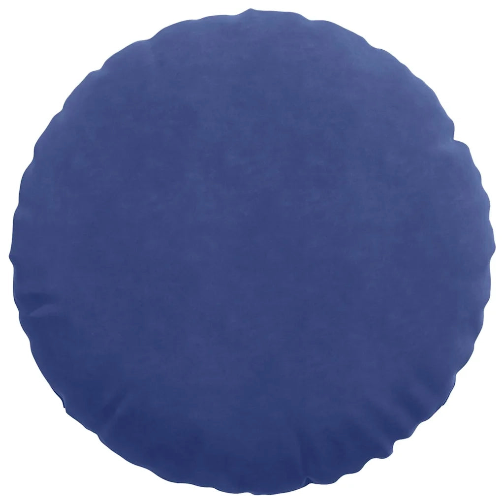 Cuscini per Seduta 2 pcs Blu Polizia Ø60 x 21 cm Velluto 42014222