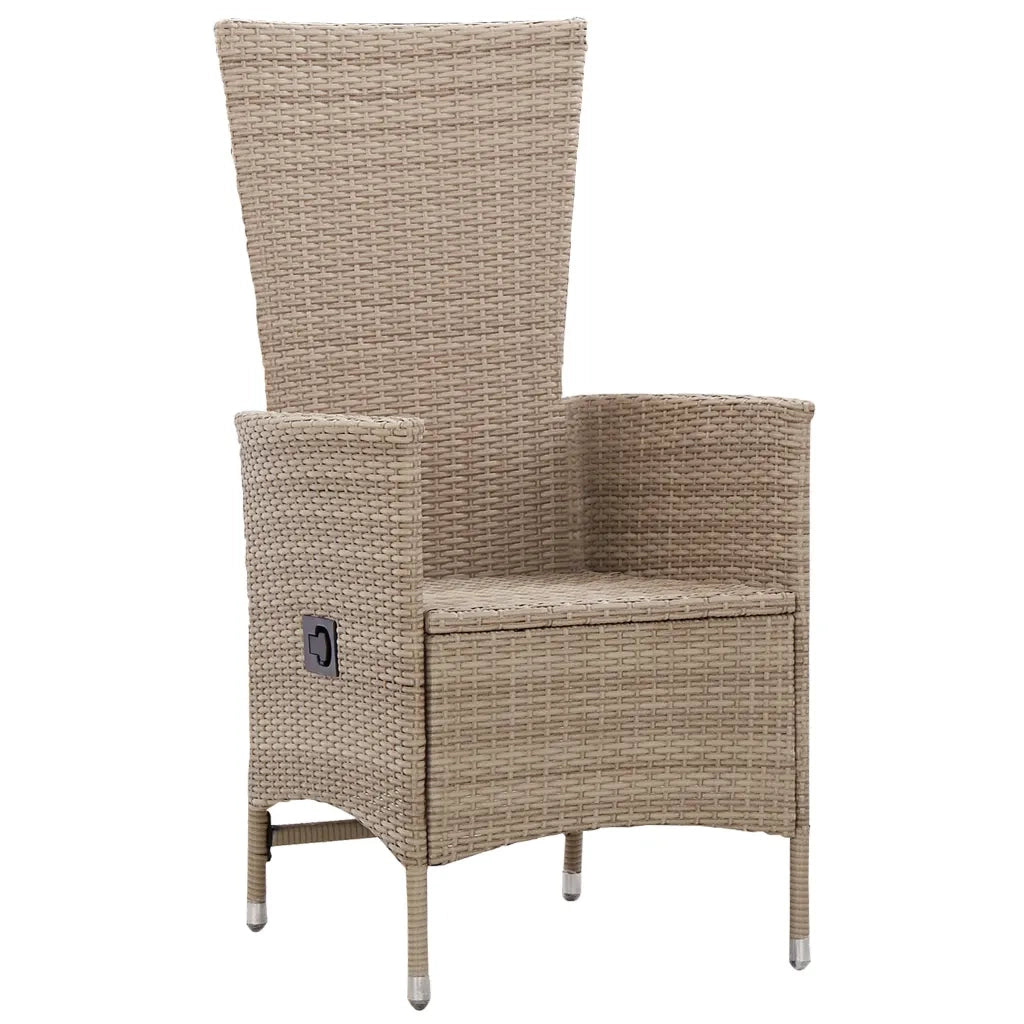 Set Mobili da Pranzo per Giardino 3 pz Beige 3068707