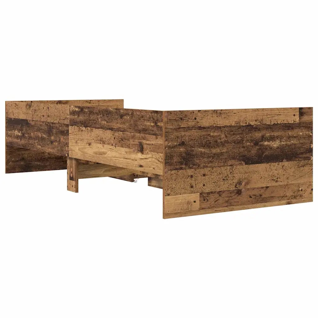 Letto singolo | Letto per adulti | Struttura del letto Legno vecchio 100 x 200 cm Pino massello