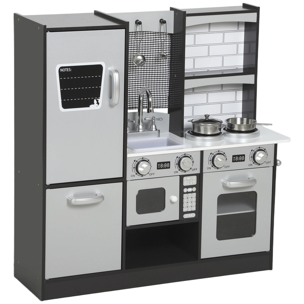 Cucina Giocattolo in Legno ¨C Xylo ¨C Set Completo con Accessori, Frigo, Lavandino, Suoni, 3-8 Anni, Marrone