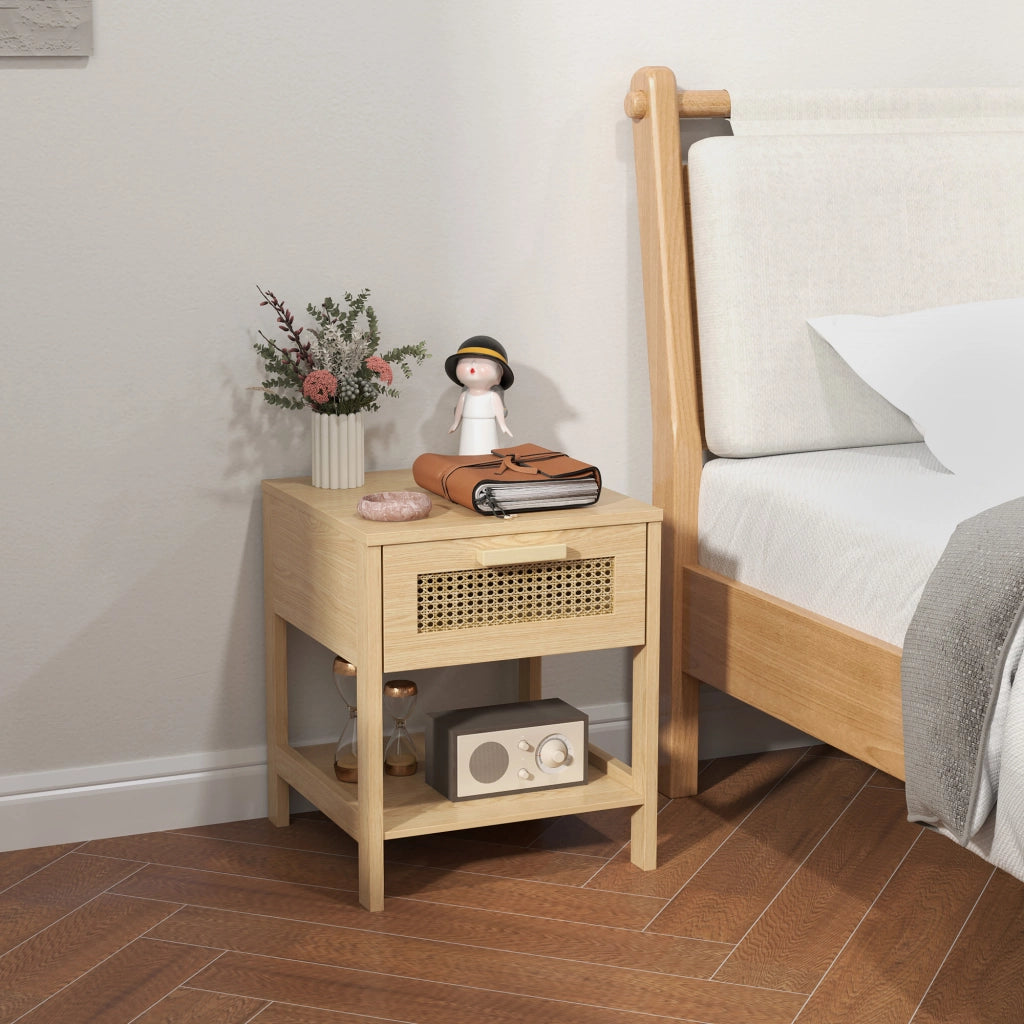 Comodino con cassetto ¨C Minimal ¨C MDF 40x40x48.4 cm