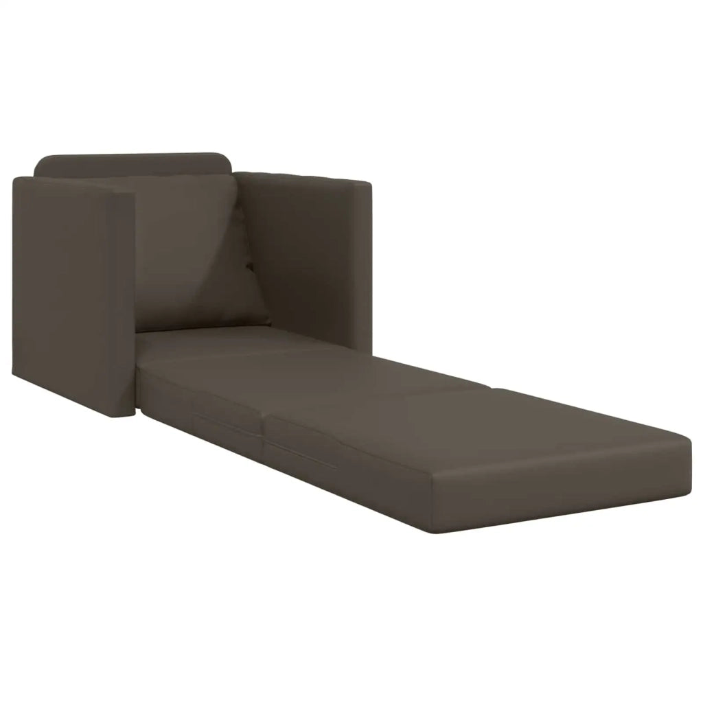 Divano letto | Sof¨¤ letto | Letto singolo 60cm Grigio Pelle Artificiale