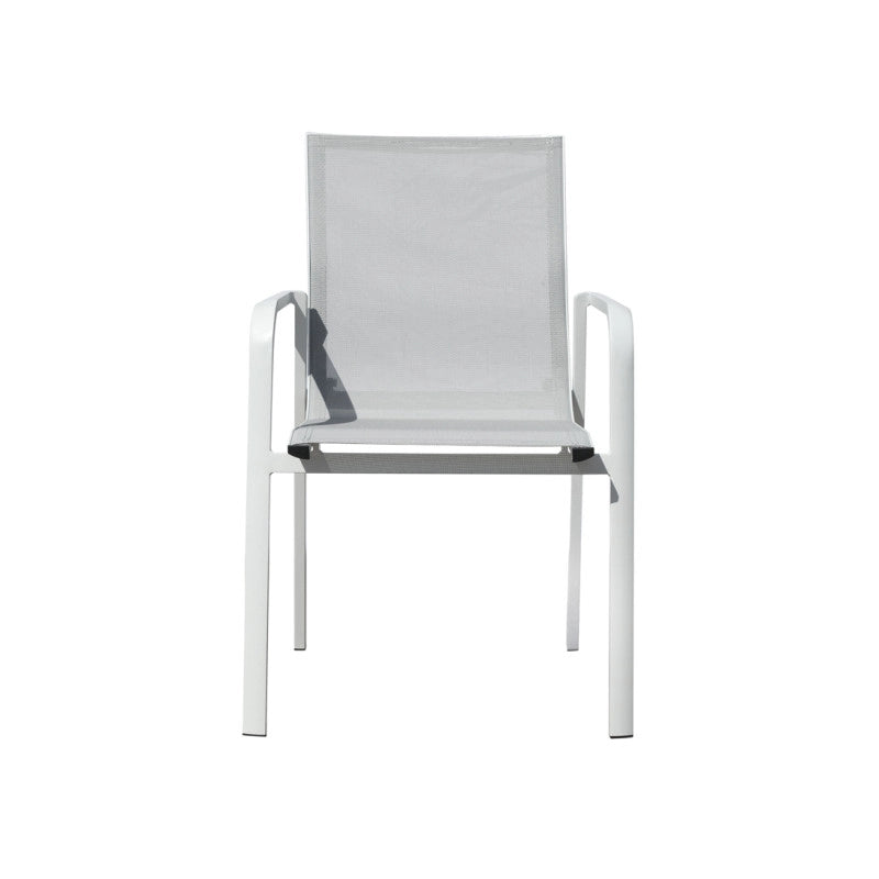 Sedia Samo Alluminio Bianco Text Grigio Chiaro Moia