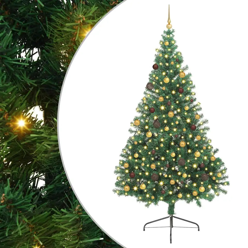 Albero di Natale artificiale con luci integrate Verde 240 cm 3397034