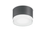 Plafoniera Moderna Urano Alluminio-Materie Plastiche Antracite 1 Luce Gx53 Small