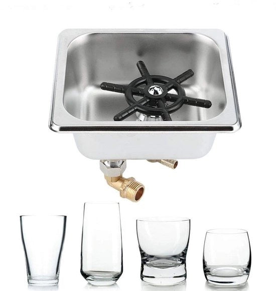 Lavastovigorente Automatica - Lavastovigorente in Acciaio Inossidabile - Lavastovigorente ad Alta Pressione - Utensile Pratico - Per Bar/Ristorante - Materiale Duraturo - Lavastovigorente