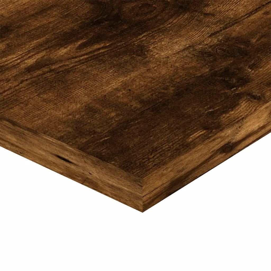 4 pz Mensole Parete | Mensola sospesa Rovere Fumo 60x20x1,5 cm Legno Multistrato