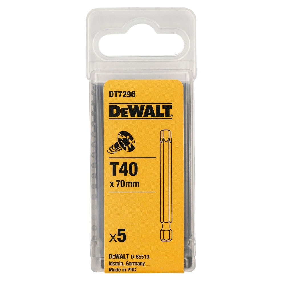 Dewalt inserto torx t 40 prolungato set da 5pz