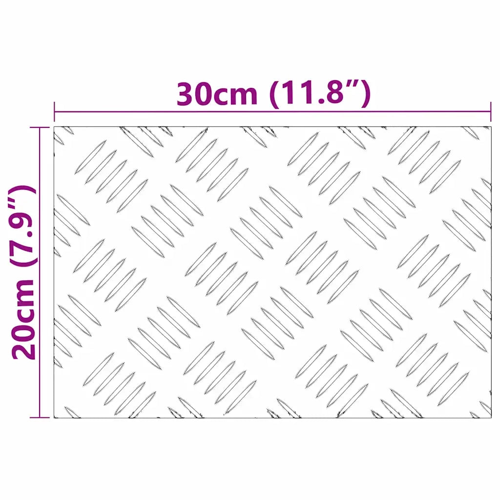 Gradini per Scale 2 pz | Tappetini per scale autoadesivi Argento 30 x 20 cm Alluminio