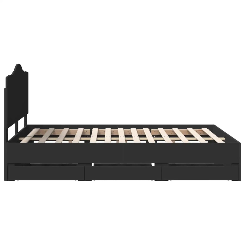 Struttura del letto Nero 150 x 200 cm Legno Ingegnerizzato 3413402