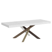 Tavolo Allungabile 200-304x90x77 cm Volantis Premium Bianco Frassino Telaio 4C