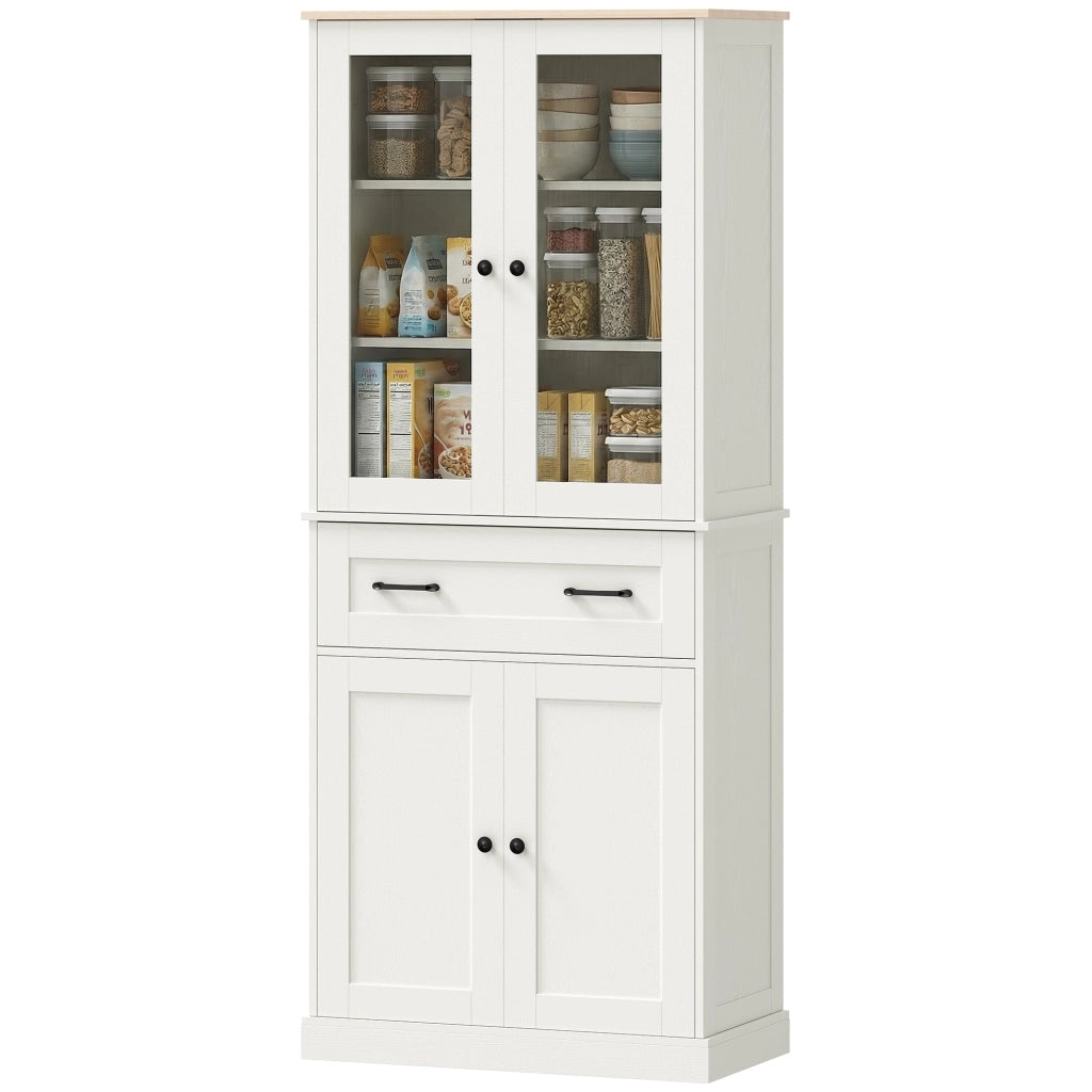 Mobile da cucina freestanding con ripiani regolabili e cassetto ¨C Xylo ¨C Bianco