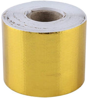 Tape di Isolamento Termico - Foglio di Alluminio dorato - Adesivo Self-Locking - Resistente al Calore - 10 m x 5 cm - Leggero e Facile da Usare - Isolante Termico
