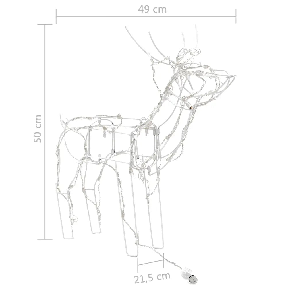 Decorazioni di Natale a Forma di Renne 3 pz 229 LED 51011