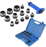 Set 14 Pz Fustelle Punzoni Stampini  Per Cuoio Pelle Plastica Da 5 – 35 mm