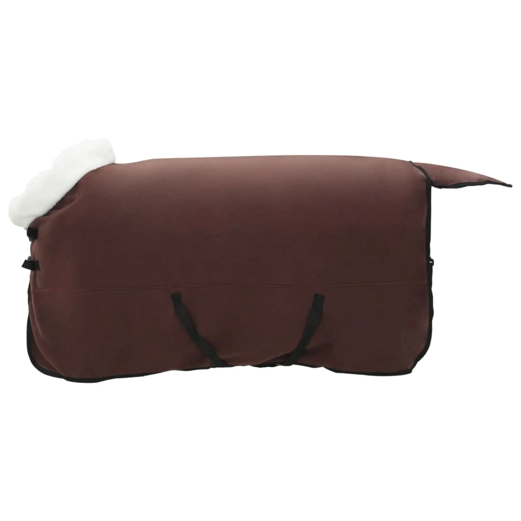 Coperta per Cavalli Marrone Scuro Completo 155 cm Felpa in pile