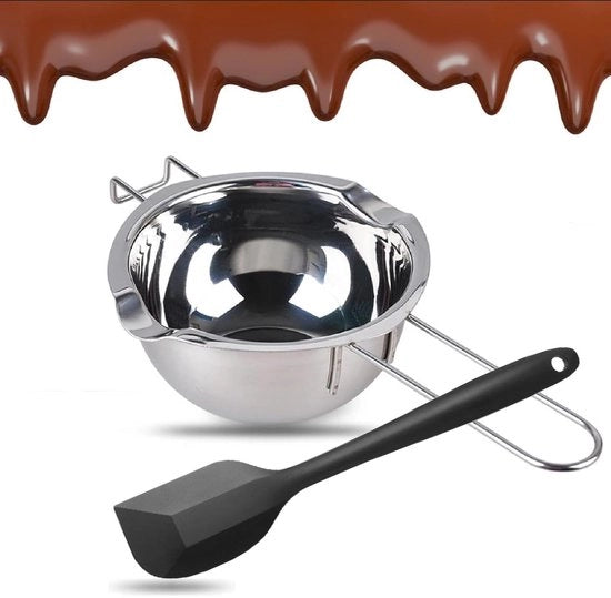 Bassaia Acqua in Acciaio Inossidabile - Fornello per Cioccolato - Contenitore da Cottura