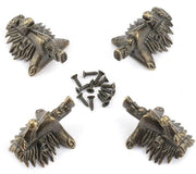 Decorazione per Angoli - Piastra di Protezione - 4 Pezzi - 3,9 x 2,9 cm