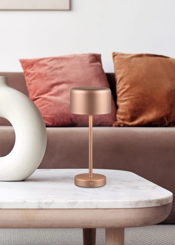 Lampada da tavolo ricaricabile touch LED bronzo Jeff RL