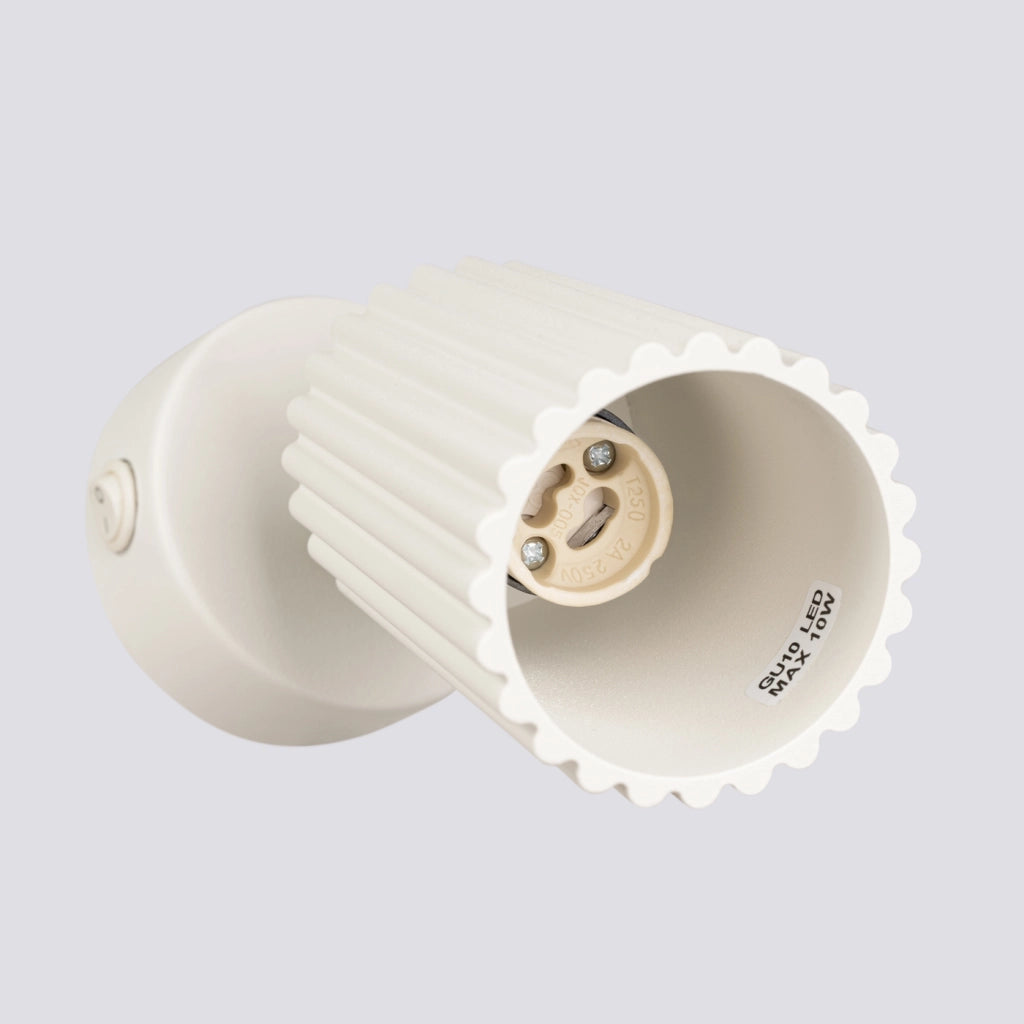 Lampada da parete KARBON beige con interruttore