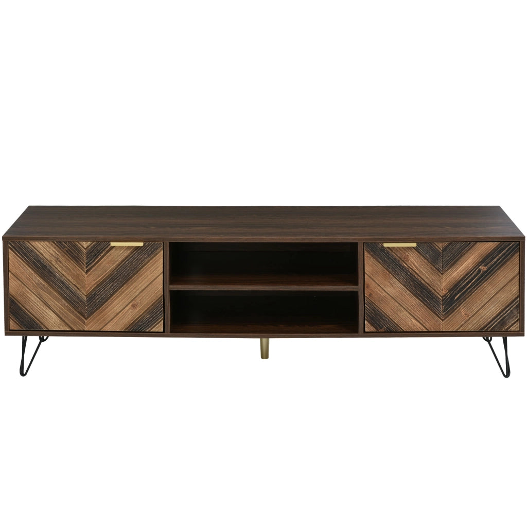 Cassettiera per TV Natural; truciolare; lunghezza 155 cm