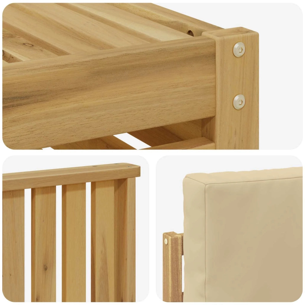 Set di divani da esterno 10 pcs Bianco e Beige 3392583