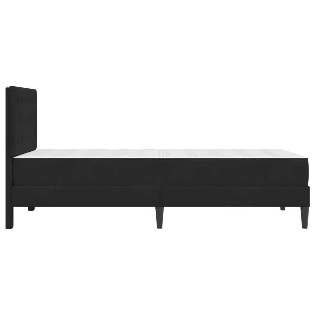 Struttura letto con materasso Nero 80 x 200 cm Velluto 3415016