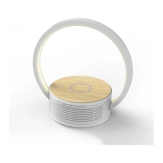 Majestic 120506 WH LL 506BT WI Lampada da tavolo LED multifunzione con altoparlante Bluetooth 5.1 e ricarica wireless fino a 10W colore Bianco