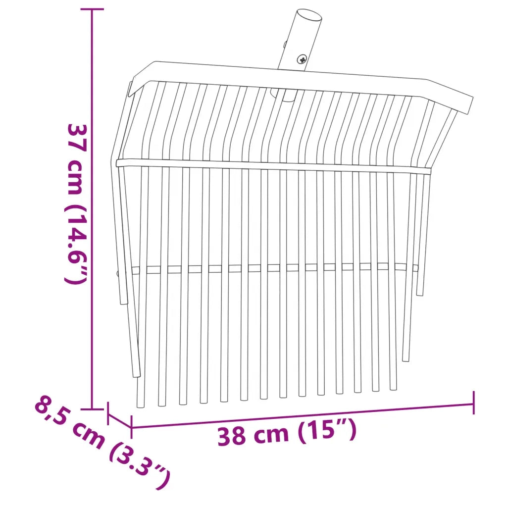 Testa per Forcone con 14 Denti Nero in Acciaio 172481