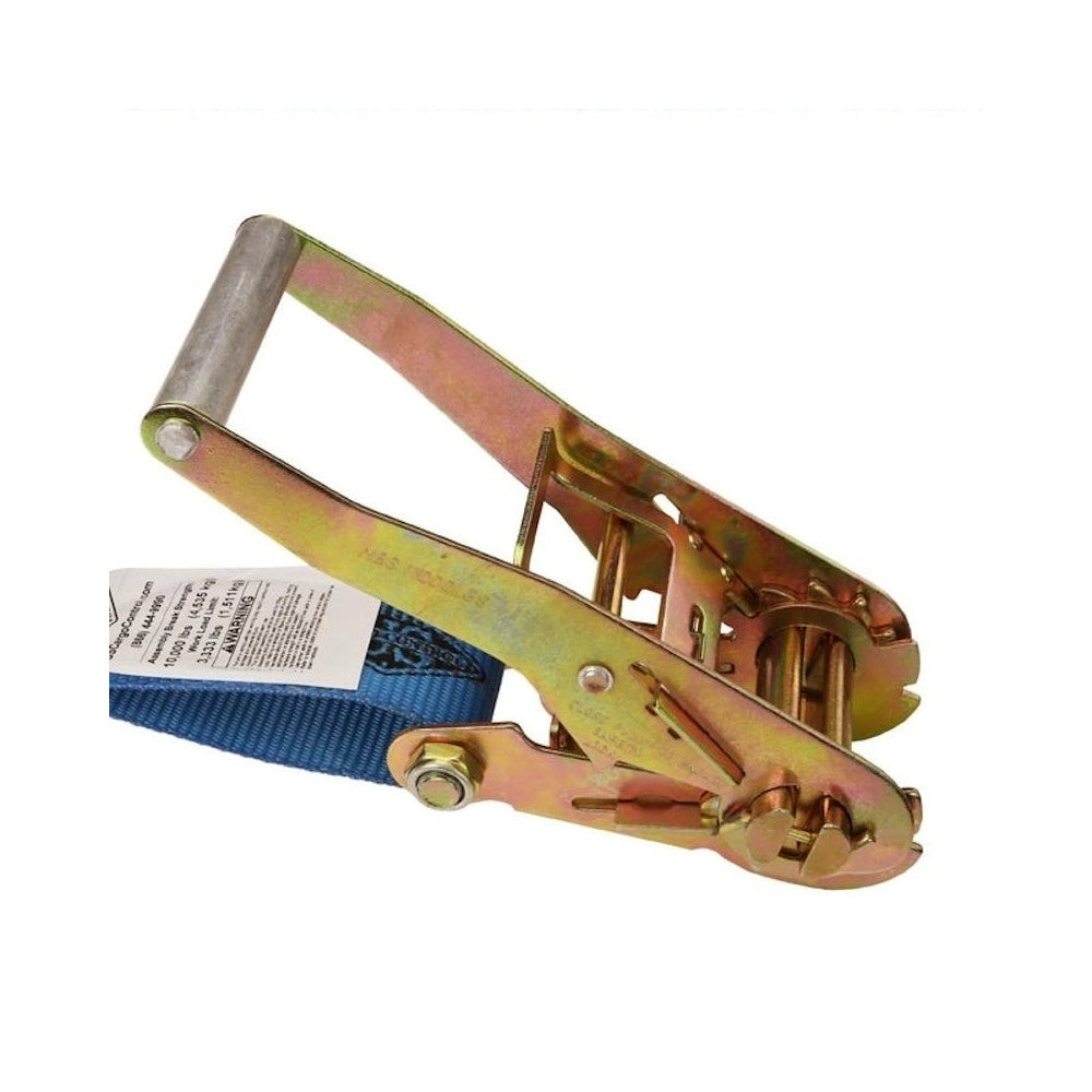 Trade Shop - Nastro Cinghia A Cricchetto 6 Metri Fibbia Ancoraggio Ferma Bagagli Fune Corda -