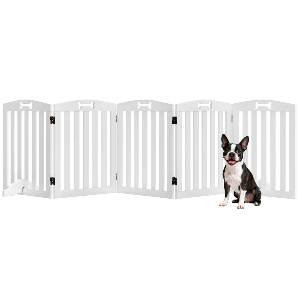 Cancello per Cani ¨C zephmum ¨C Bianco 258x30x61 cm