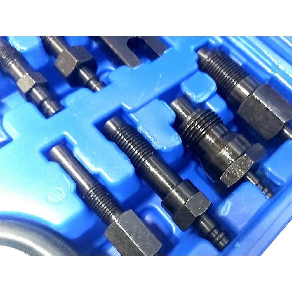 Trade Shop - Kit 15 Pezzi Tester Compressione Motori Diesel Prova Compressione -