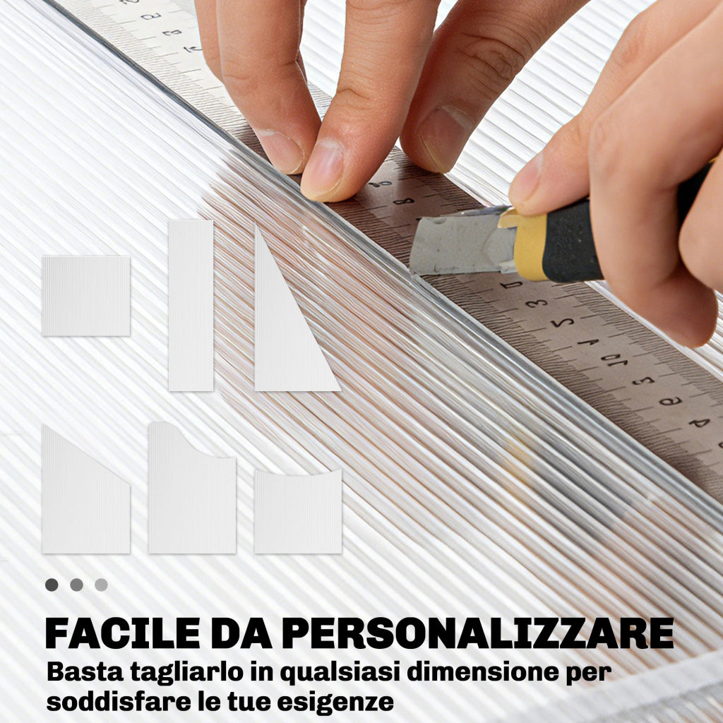 Set 10 Lastre Alveolari 120x60 cm Anti-UV Tagliabili per Serre e Pensiline Tettoie in Policarbonato Trasparente
