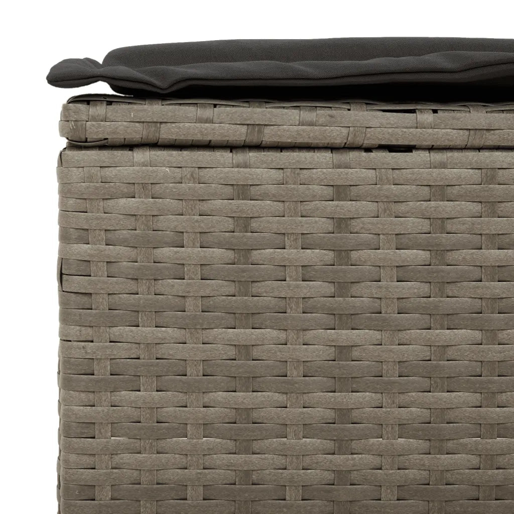Set Divano Giardino 5 pz con Cuscini Grigio Polyrattan Acacia