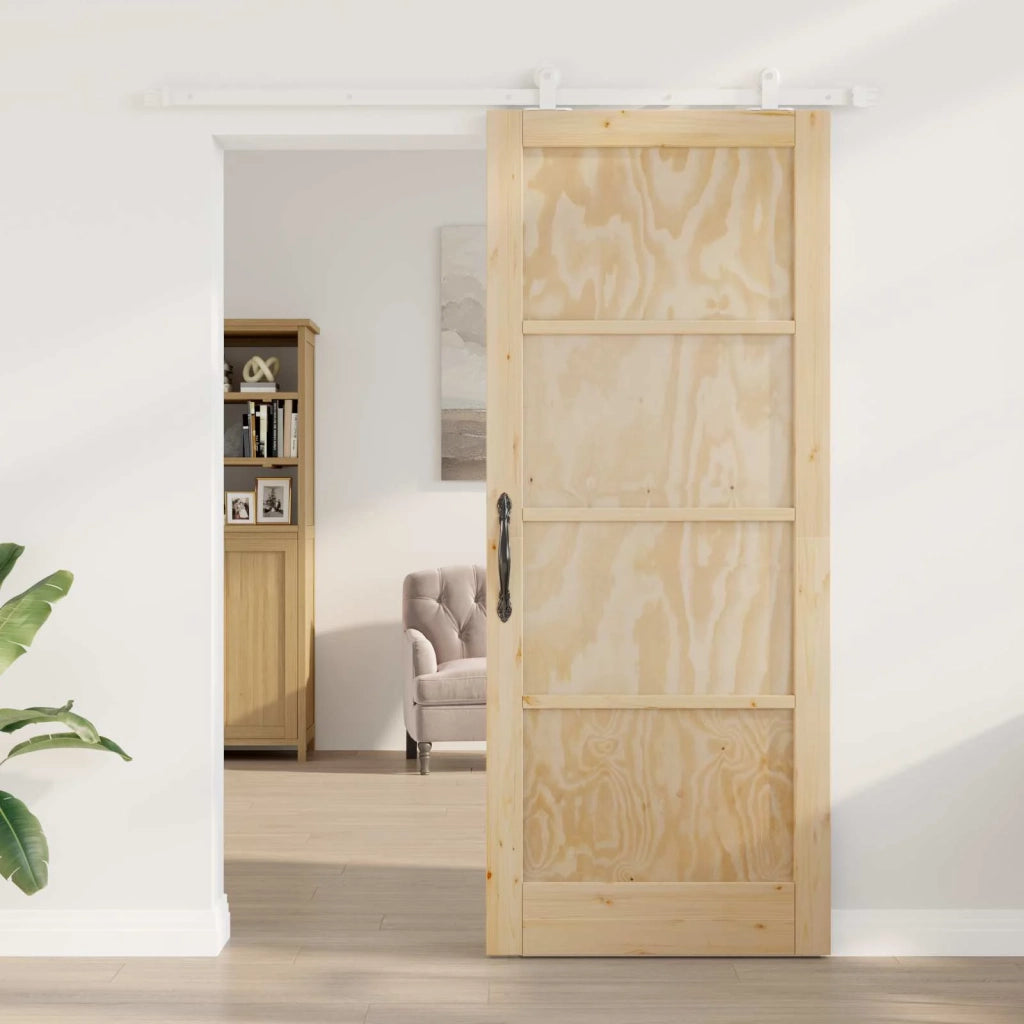 Porta scorrevole Naturale e Bianco 86 x 211 cm 3445475