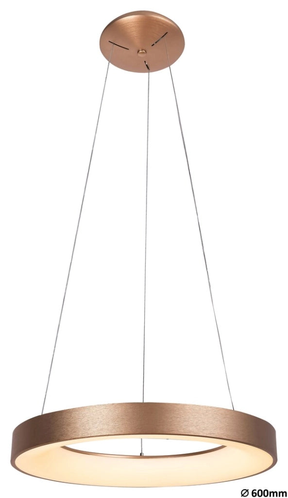 Lampada a sospensione LED anello 50W oro Rabalux Carmella