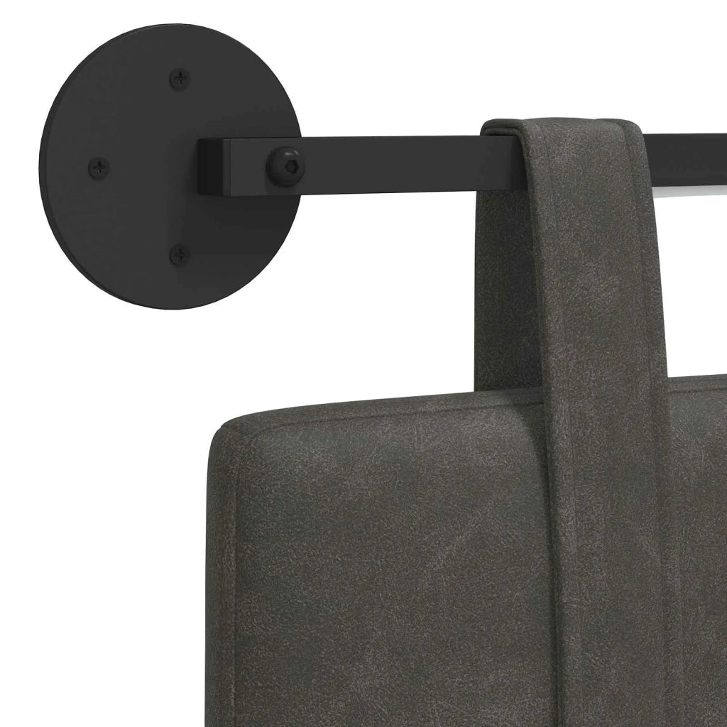 Testiera | Testata sospesa Con luce LED Nero PU Antico