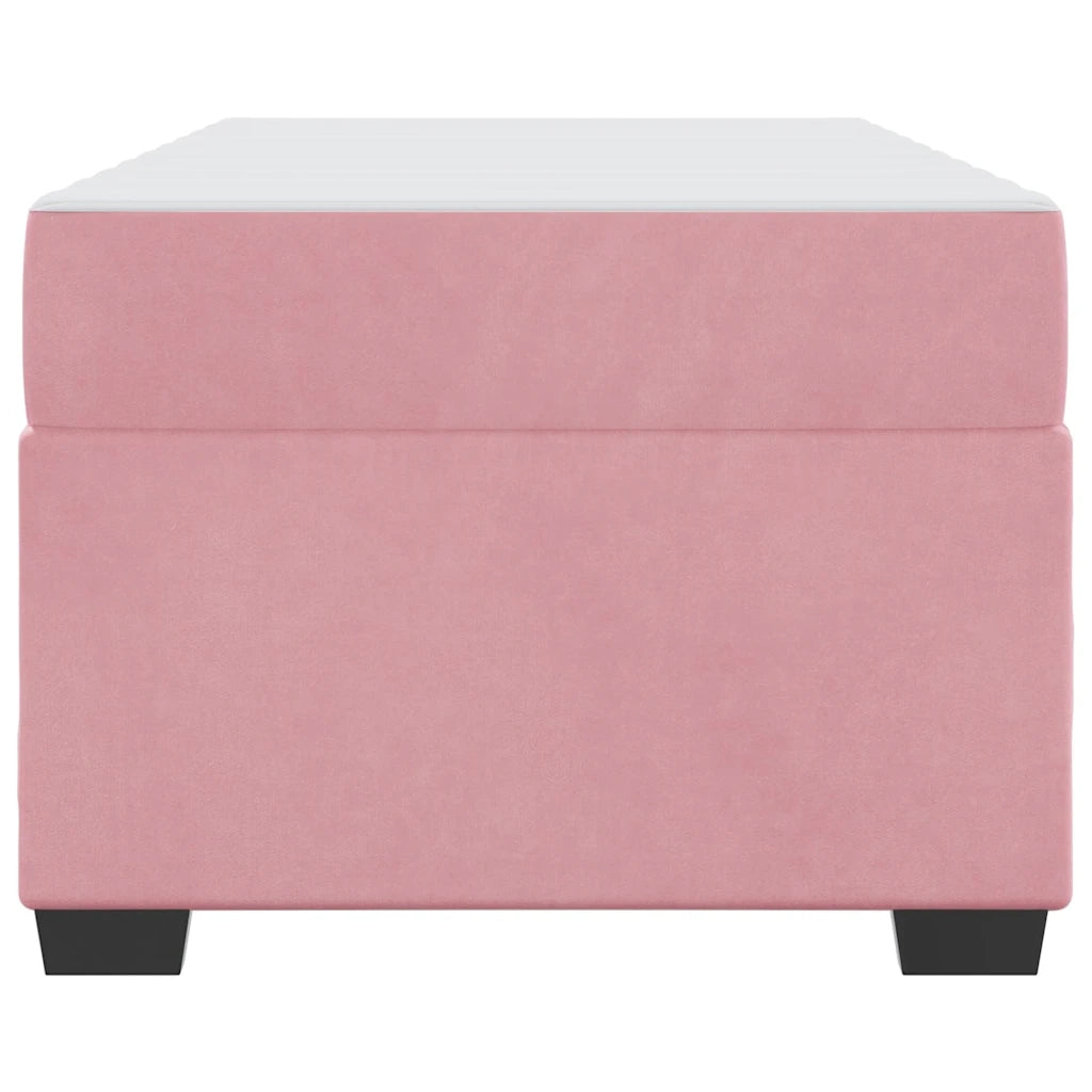 Letto singolo | Letto per adulti | Struttura del letto con materasso Rosa 100 x 200 cm Tessuto